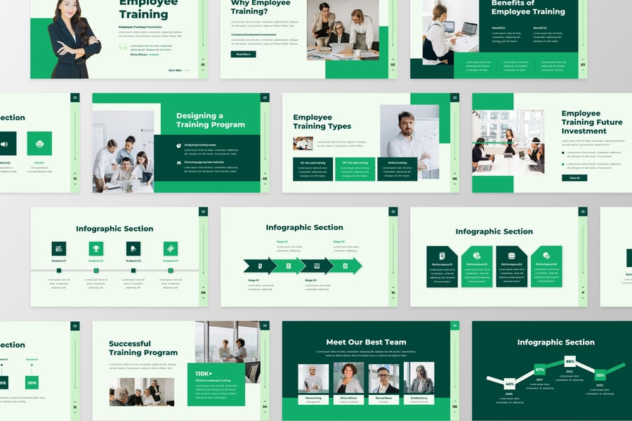 员工培训PPT模板 (PPTX)