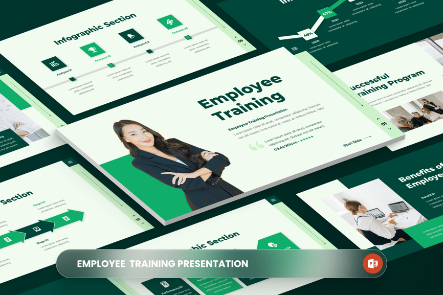 员工培训PPT模板 (PPTX)