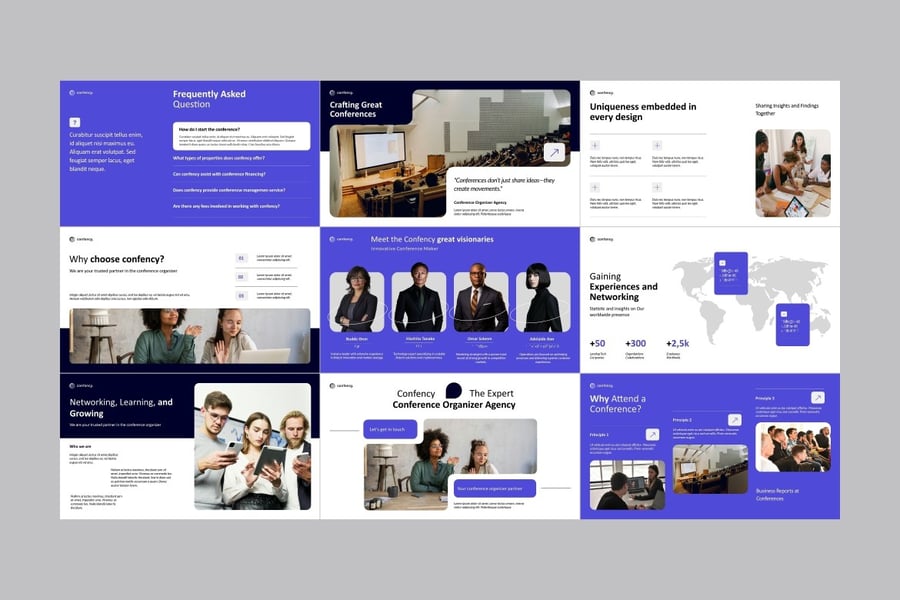 会议组织者PPT模板 (PPTX)