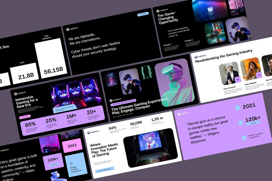 游戏介绍PPT模板 (PPTX)