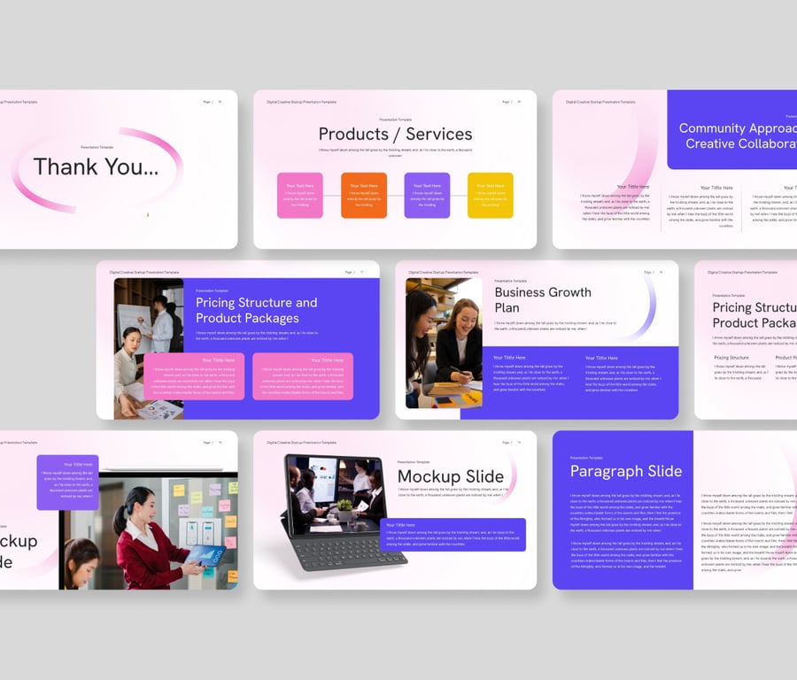 数字启动PPT模板 (PPTX)