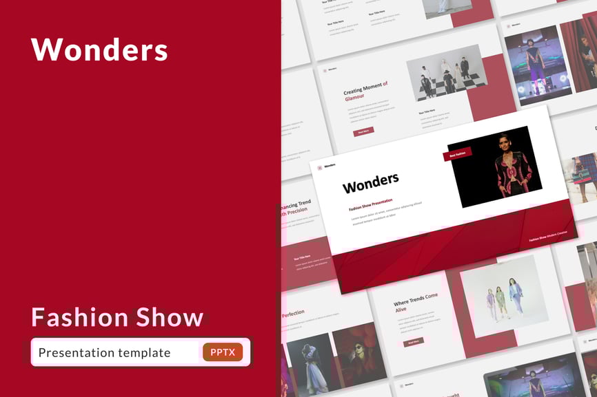 时装秀PPT模板 (PPTX)