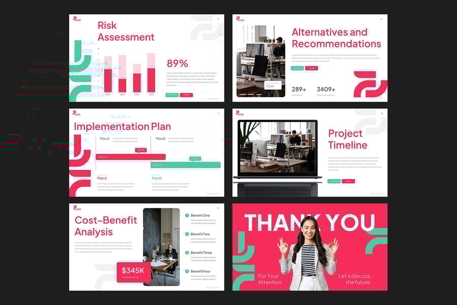 可行性研究PPT模板 (PPTX)