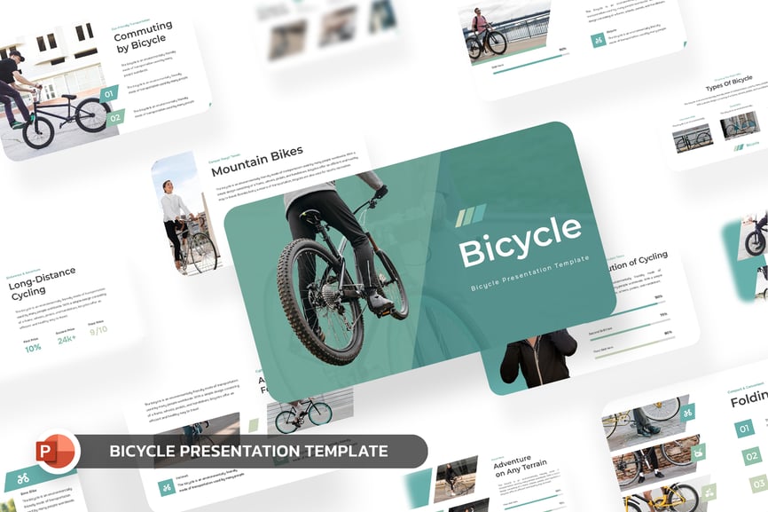 自行车运动PPT模板 (PPTX)