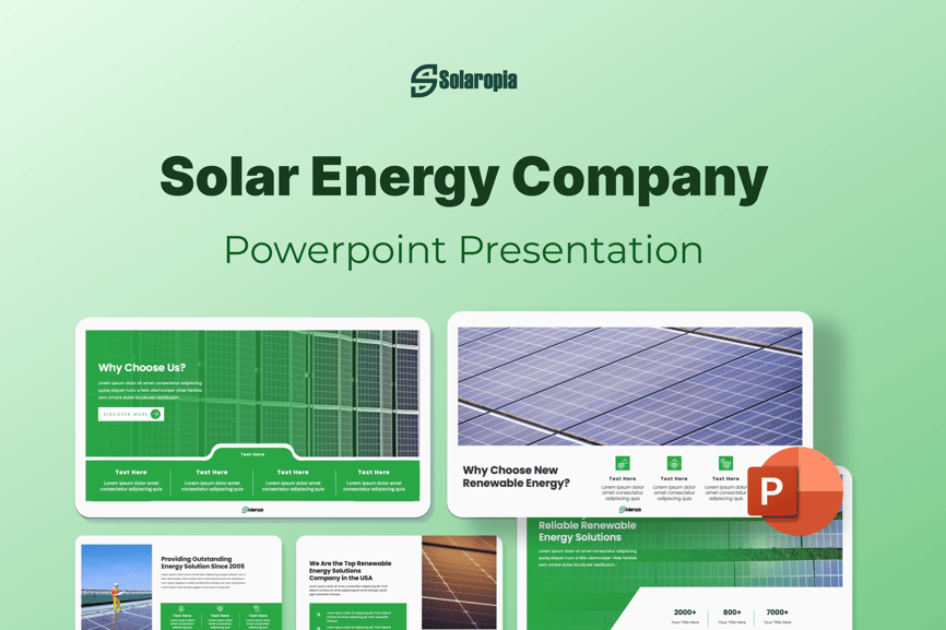 太阳能公司PPT模板 (PPTX)