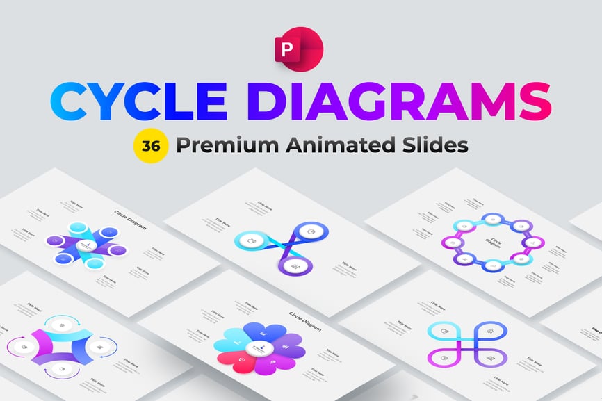 循环动画PowerPoint信息图表图PPT模板 (PPTX)