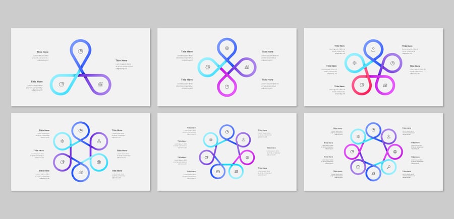 循环动画PowerPoint信息图表图PPT模板 (PPTX)