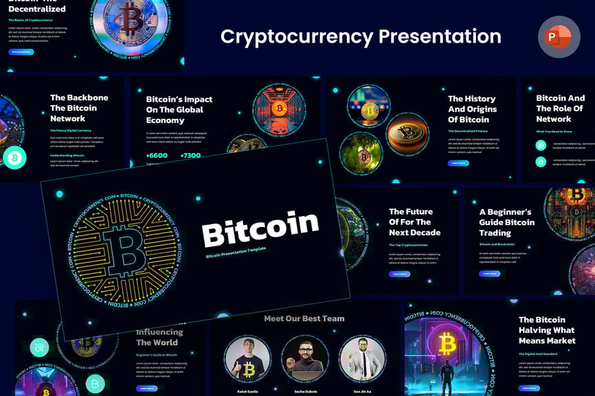 加密货币比特币PPT模板 (PPT,PPTX)