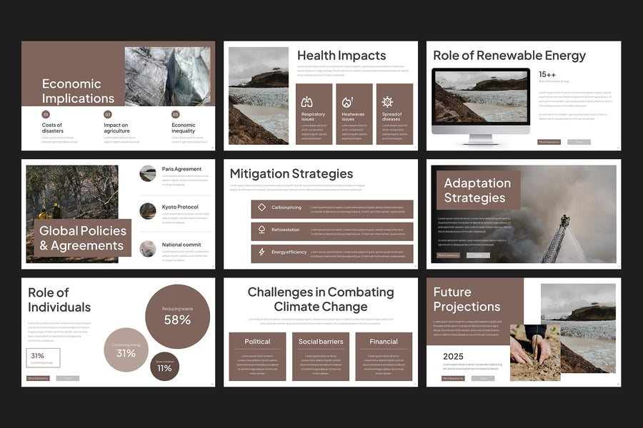 气候变化介绍PPT模板 (PPTX)