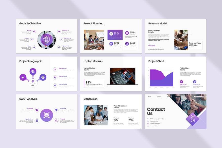 项目提案PPT模板 (PPTX)