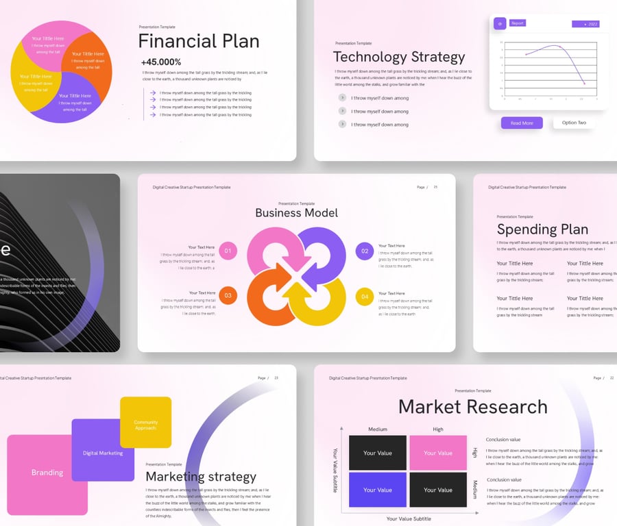 数字启动PPT模板 (PPTX)