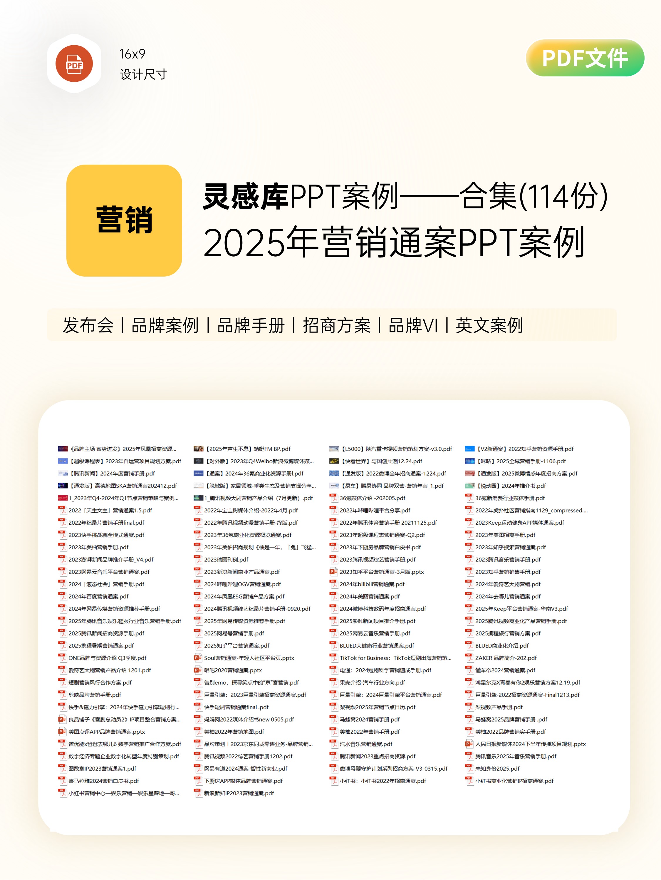 100+份大厂产品营销通案PPT案例！灵感枯竭急救包