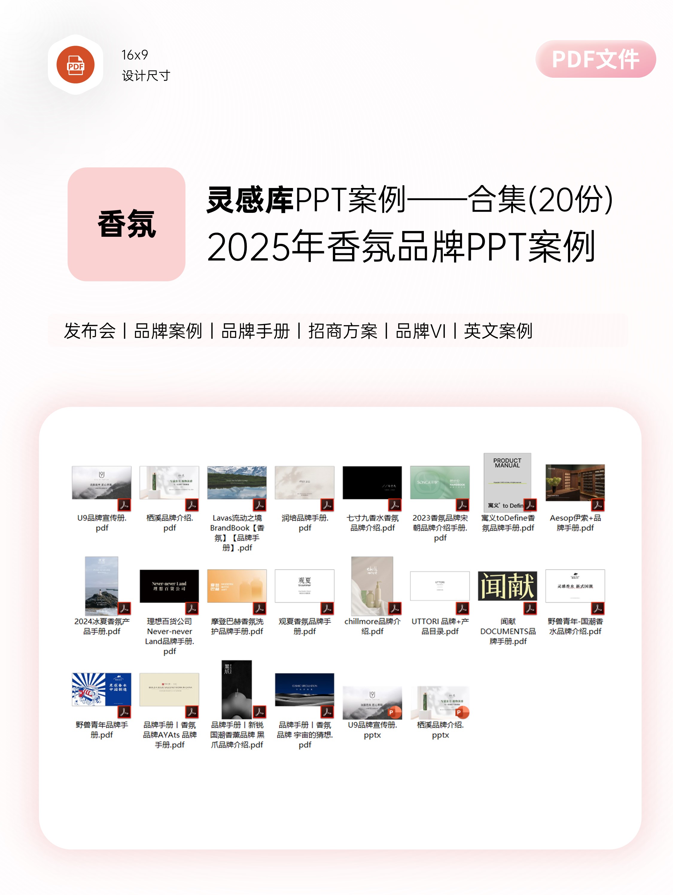 香氛品牌介绍手册PPT案例合集（20份）-[A0605]