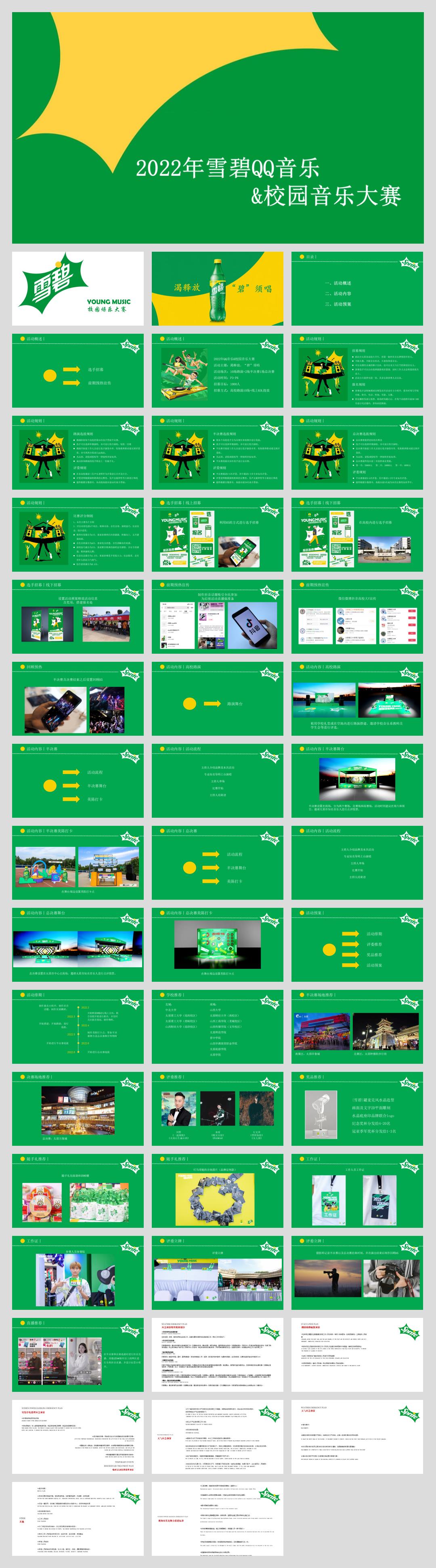 雪碧QQ音乐+校园音乐大赛活动策划方案.pptx