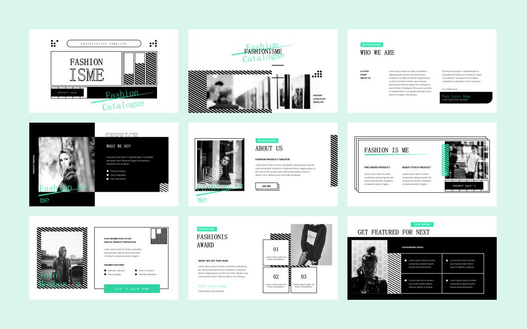 时尚潮流个性PPT模板