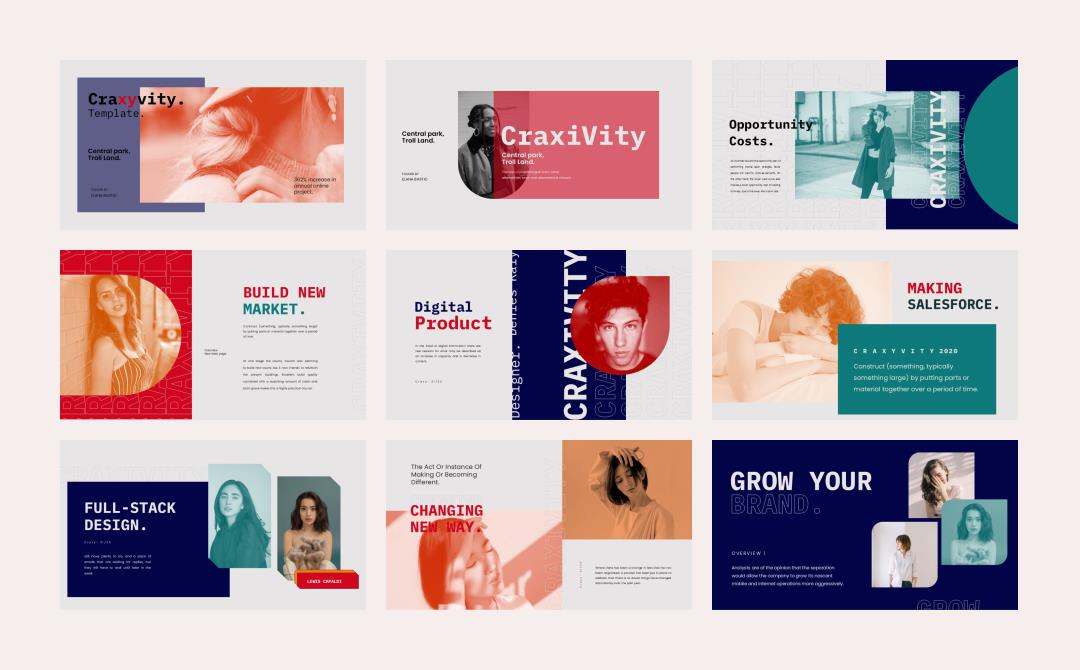 时尚潮流个性PPT模板