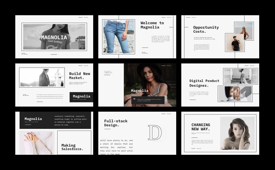 时尚潮流个性PPT模板