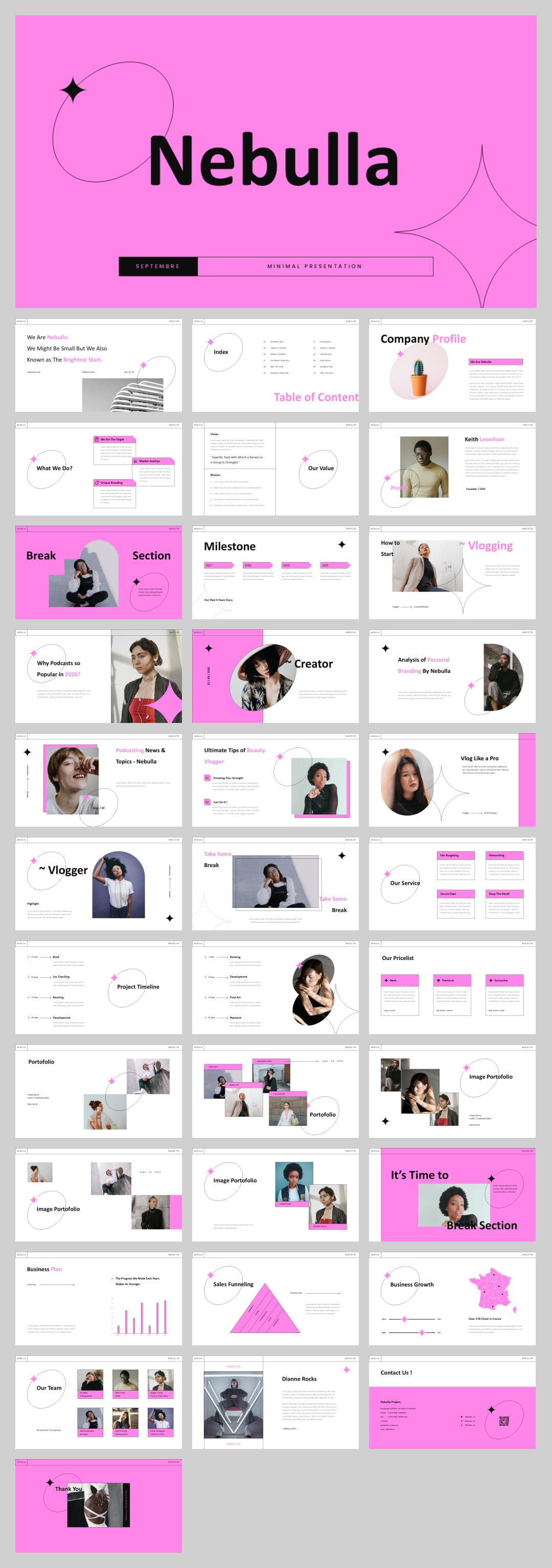 时尚潮流个性PPT模板