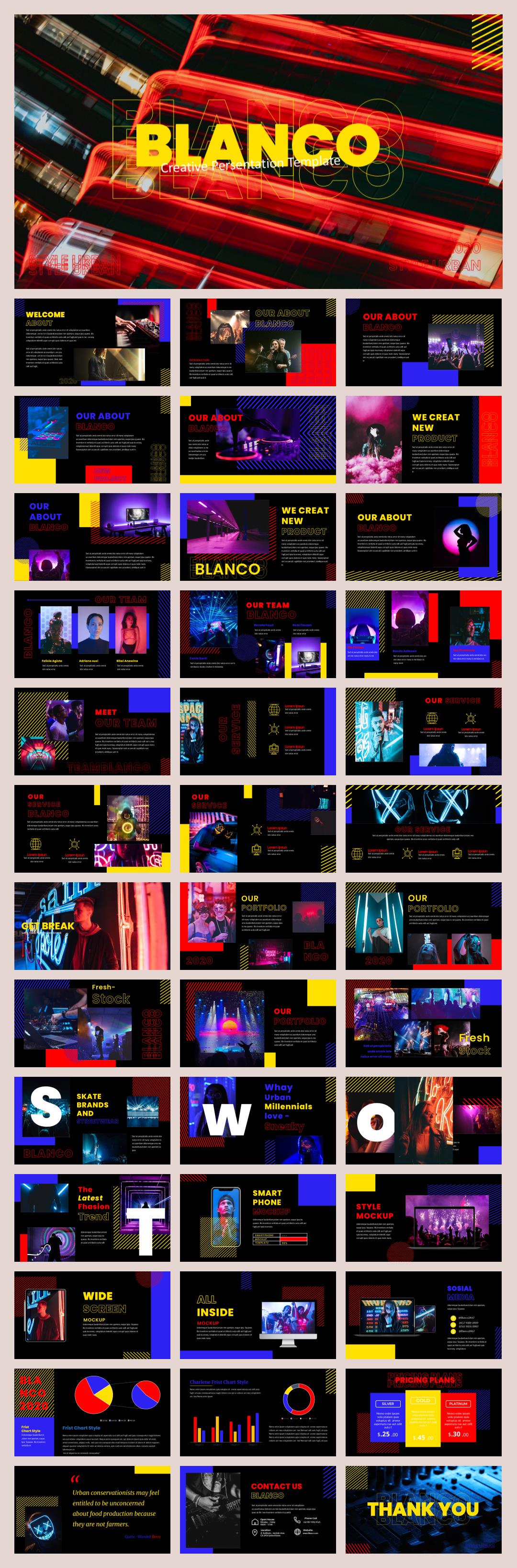 时尚潮流个性PPT模板