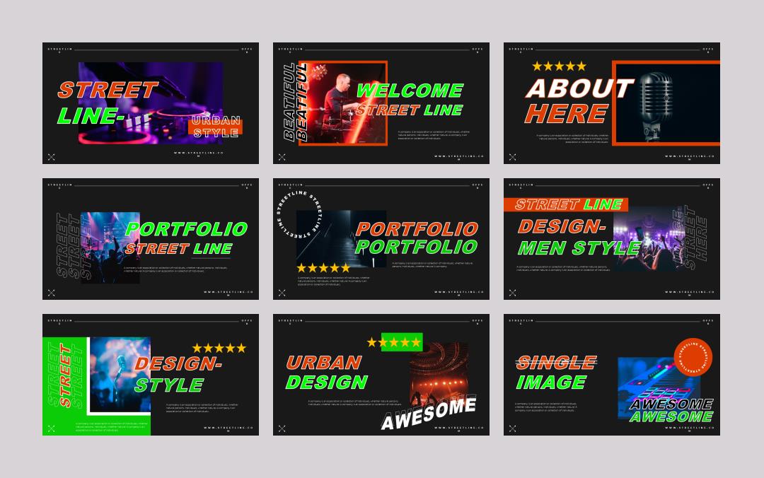 时尚潮流个性PPT模板