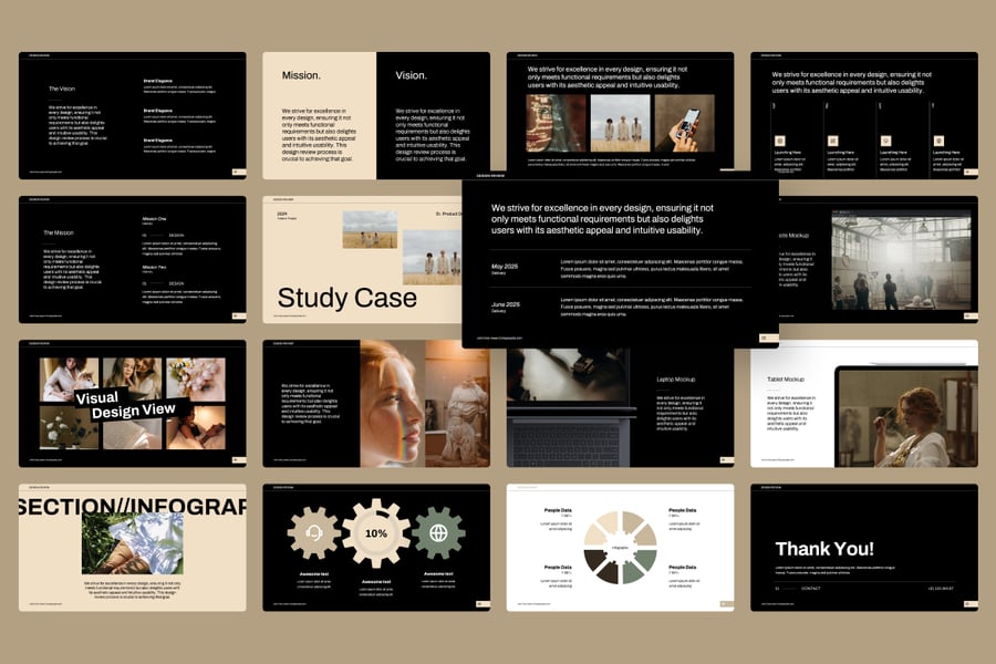 设计评论PPT模板 (PPTX)