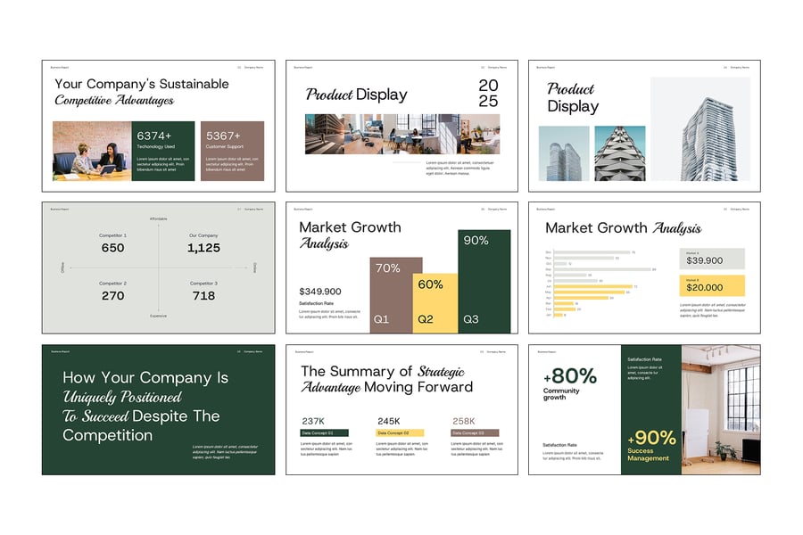 竞争者报告PPT模板 (PPTX)