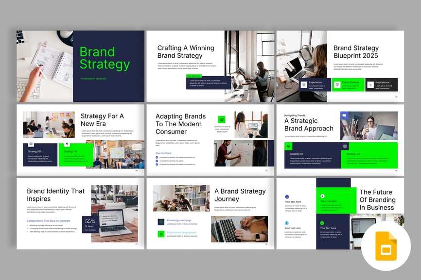 品牌策略PPT模板 (PPTX)