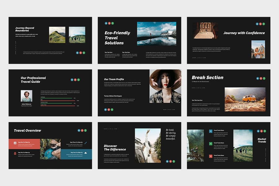 旅行PPT模板 (PPTX)