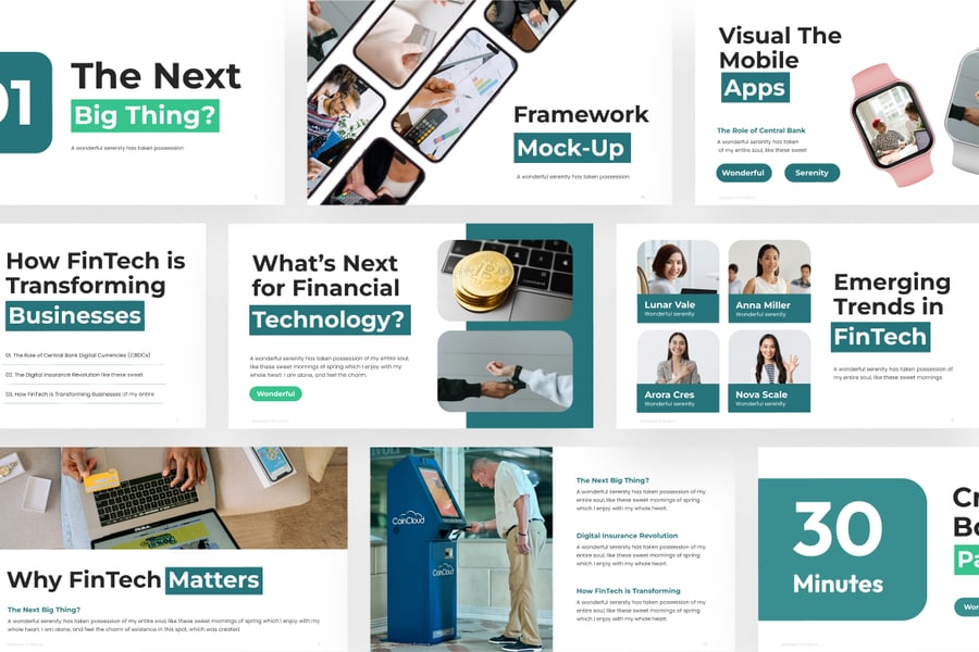 现代金融科技PPT模板 (PPTX)