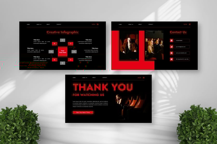 电影介绍PPT模板 (PPTX)