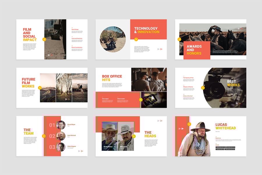 电影演示文稿PPT模板 (PPT,PPTX)