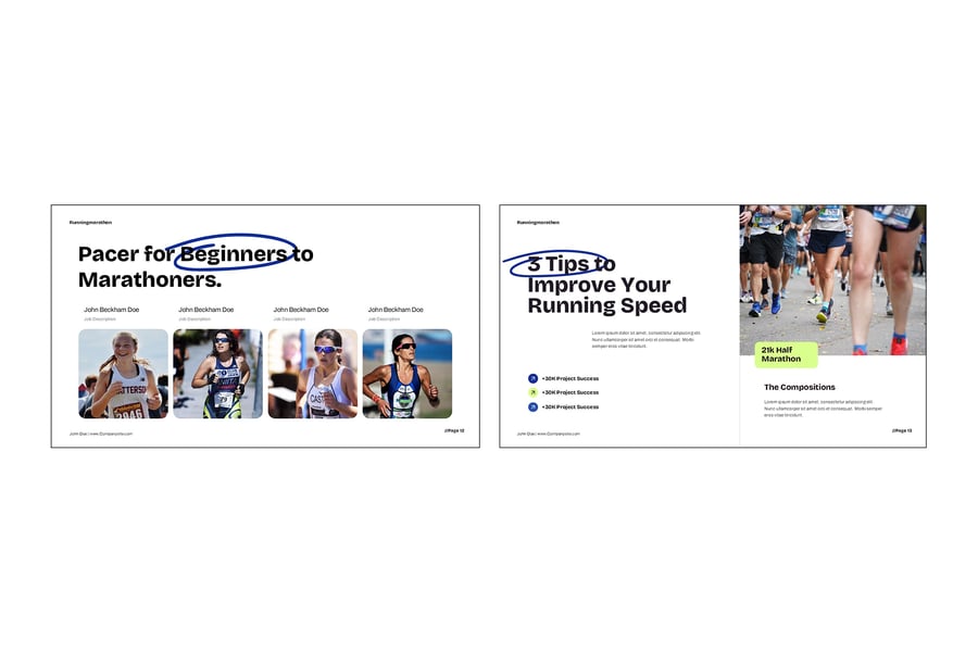 跑马拉松PPT模板 (PPTX)