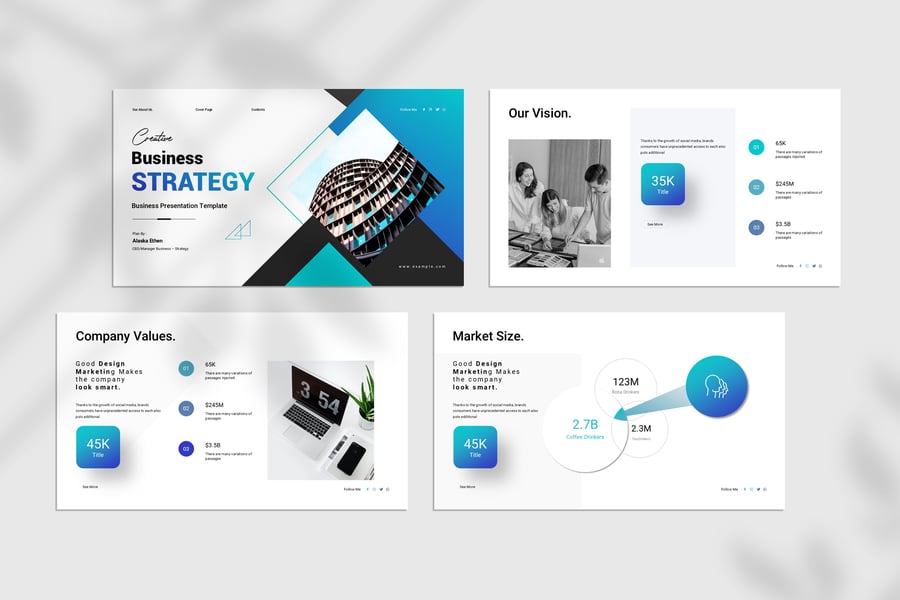 业务策略演示模板PPT模板 (PPTX)