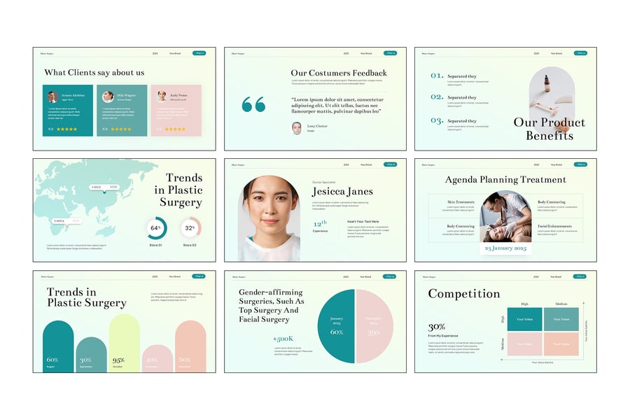 整形外科PPT模板 (PPTX)