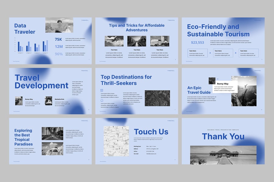 旅行社PPT模板 (PPTX)