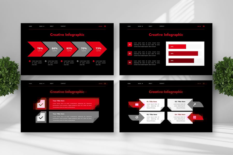 电影介绍PPT模板 (PPTX)