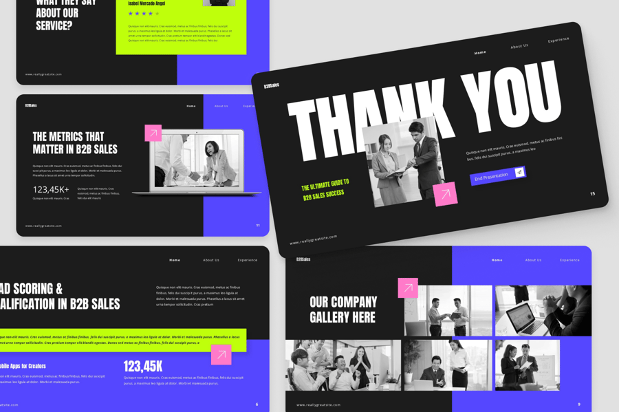 B2B推销甲板演示PPT模板 (PPTX)