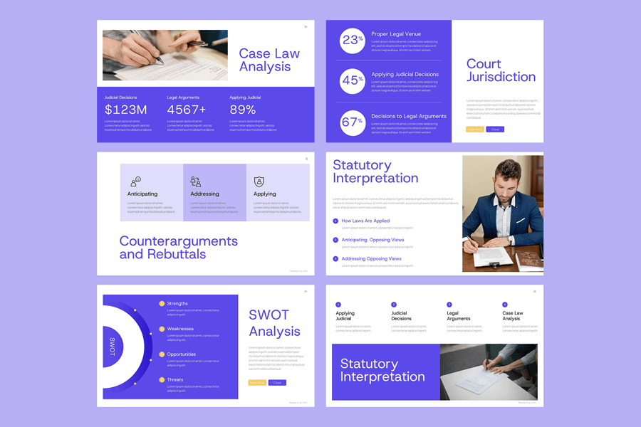 法律简介PPT模板 (PPTX)