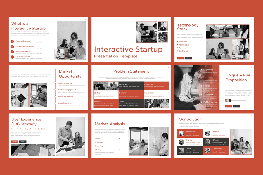 交互式启动PPT模板 (PPTX)