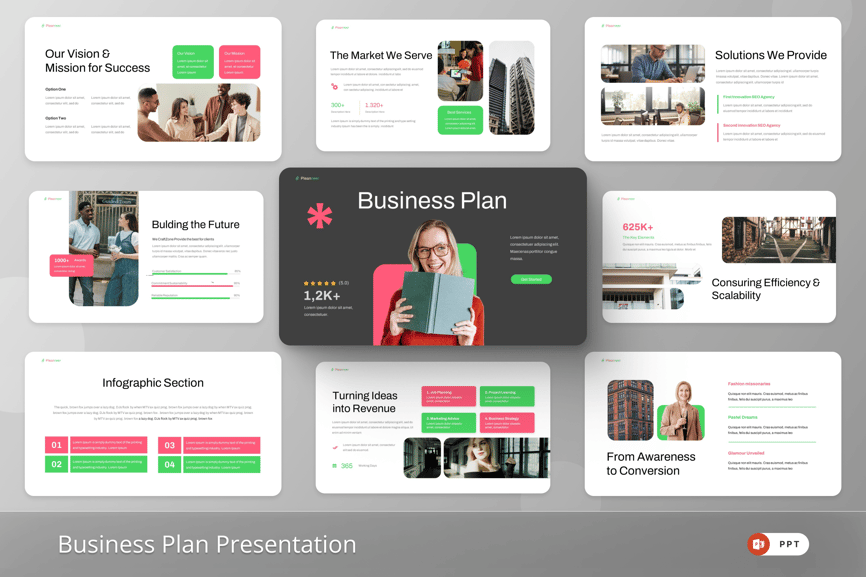 商业计划PPT模板 (PPTX)