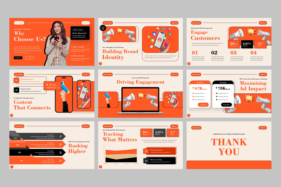 营销计划PPT模板 (PPTX)