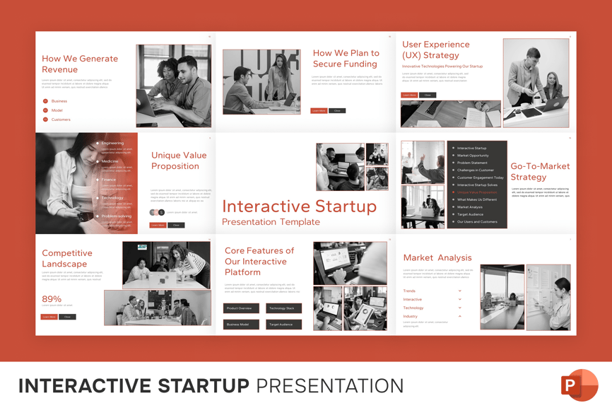 交互式启动PPT模板 (PPTX)