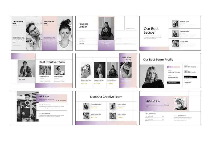 团队资料PPT模板 (PPTX)