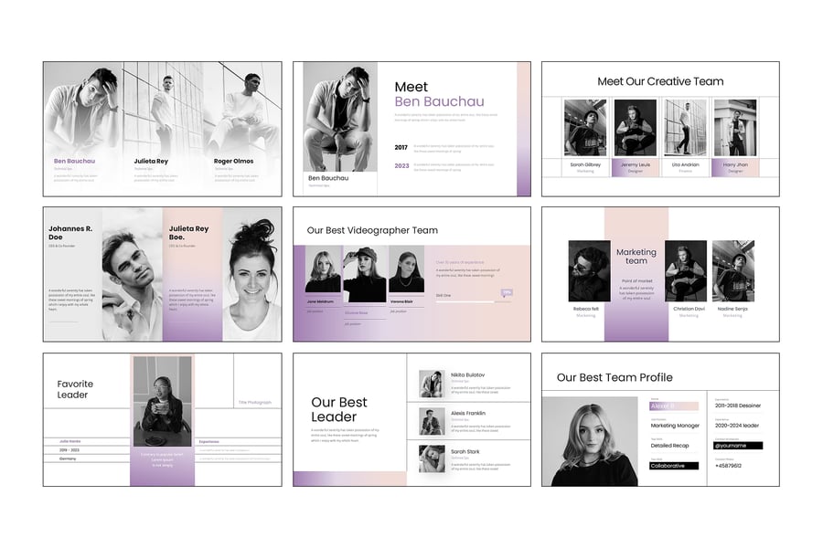 团队资料PPT模板 (PPTX)