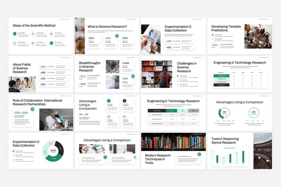 科学研究PPT模板 (PPTX)