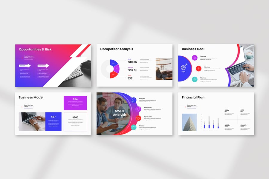 业务计划演示模板PPT模板 (PPTX)