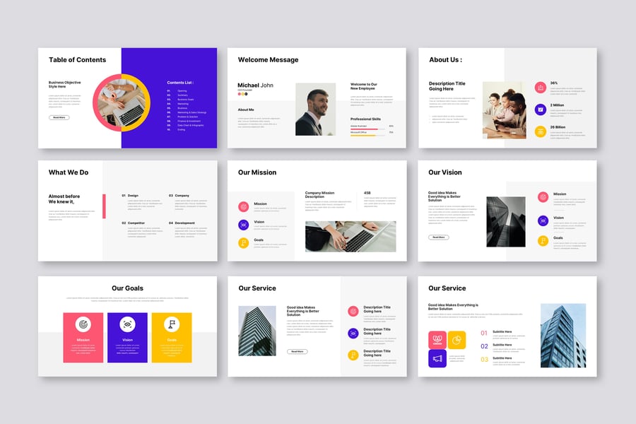 业务计划演示PPT模板 (PPTX)