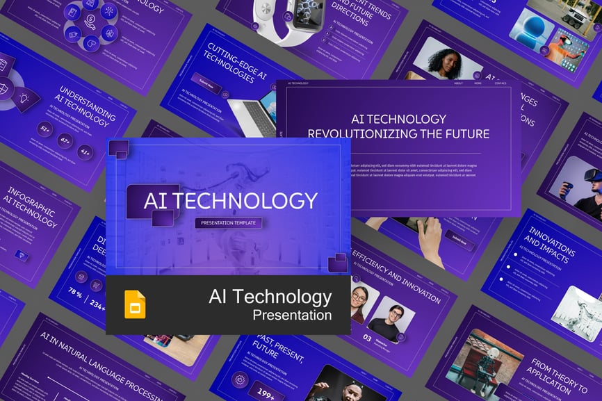 AI技术介绍PPT模板 (PPTX)