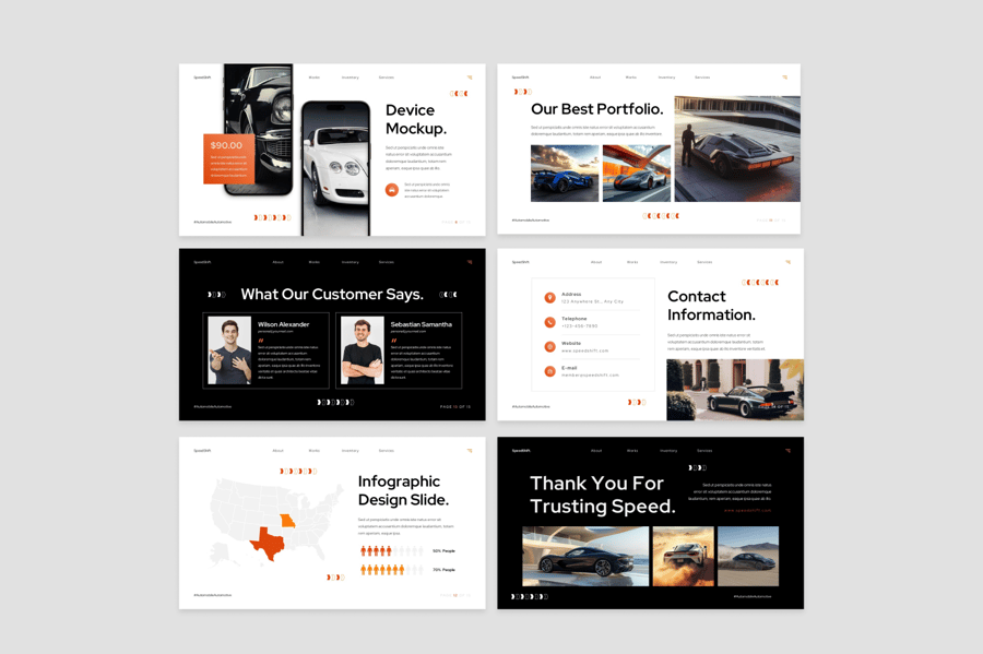 汽车业务与创新演示PPT模板 (PPTX)