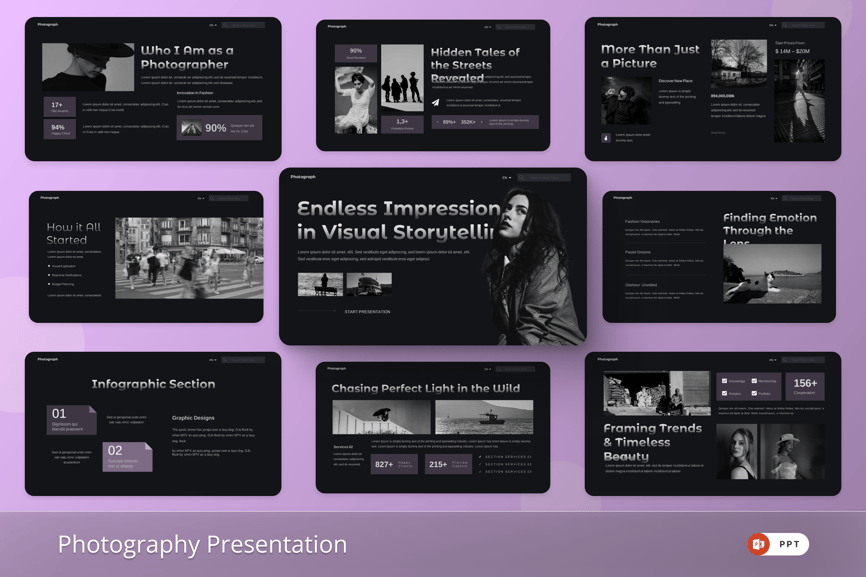 摄影PPT模板 (PPTX)